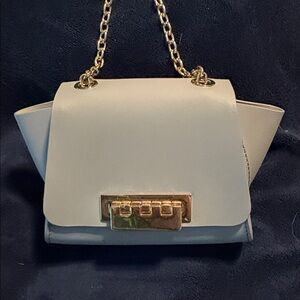 Zac Posen Gray and Gold Chain Bag
